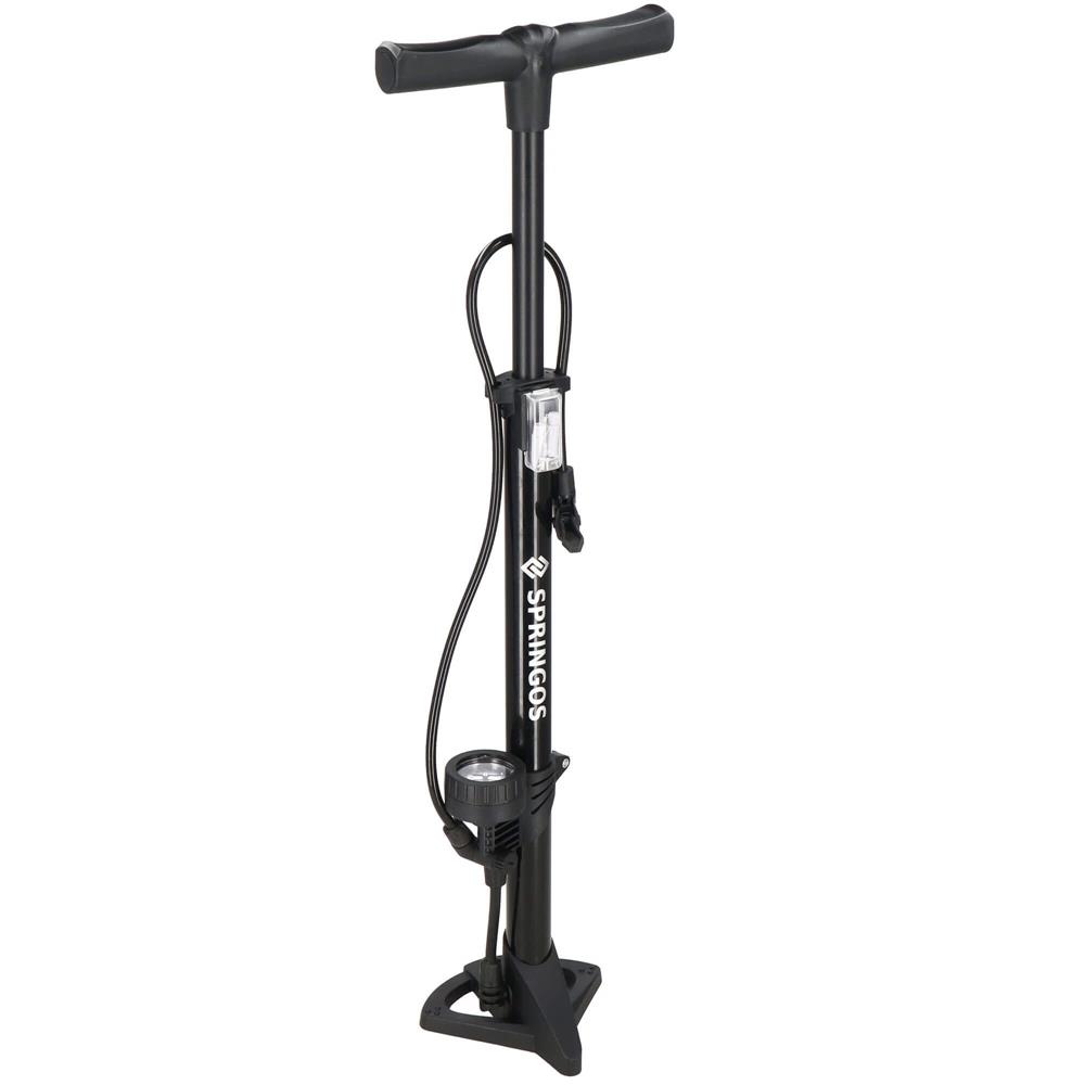 Pompa bicicleta cu manometru, accesorii umflare mingi si articole gonflabile, 160PSI, aluminiu, 60cm Household NewTrend