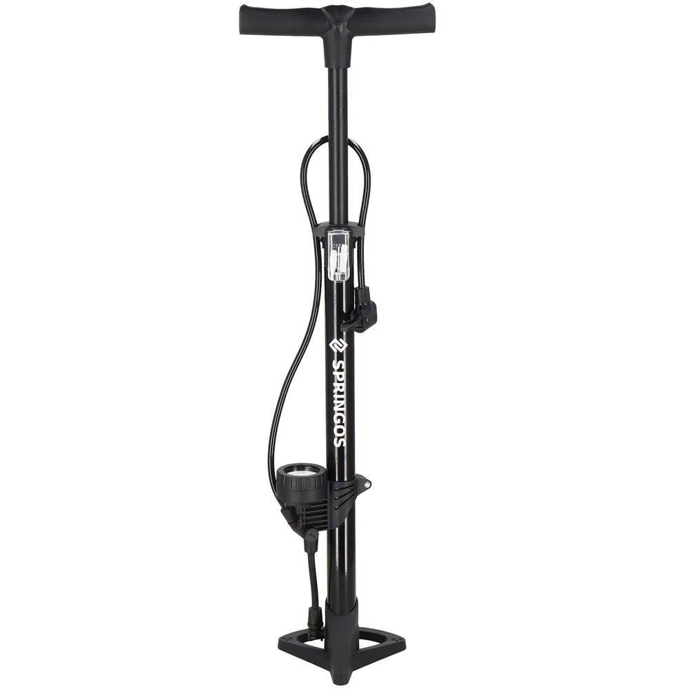 Pompa bicicleta cu manometru, accesorii umflare mingi si articole gonflabile, 160PSI, aluminiu, 60cm Household NewTrend
