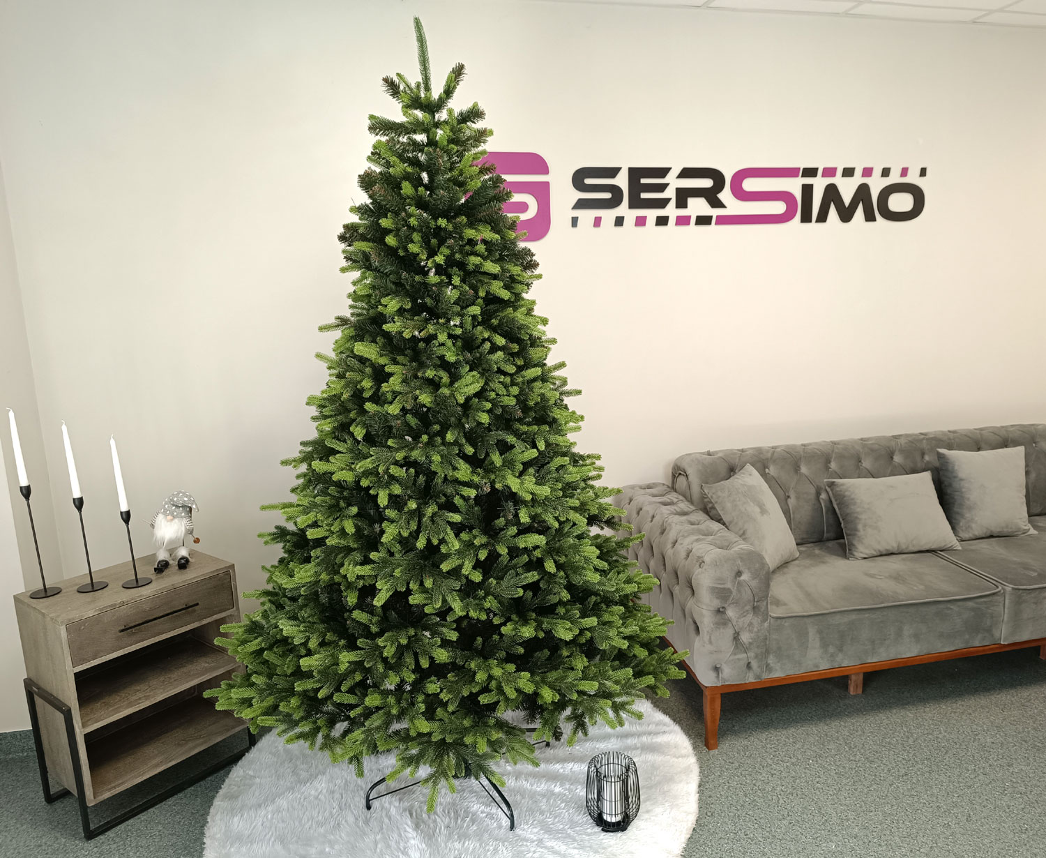 Brad artificial Christmas Deluxe by Sersimo, Carpati cu varfuri verzi, 2D+3D, 250cm Household NewTrend