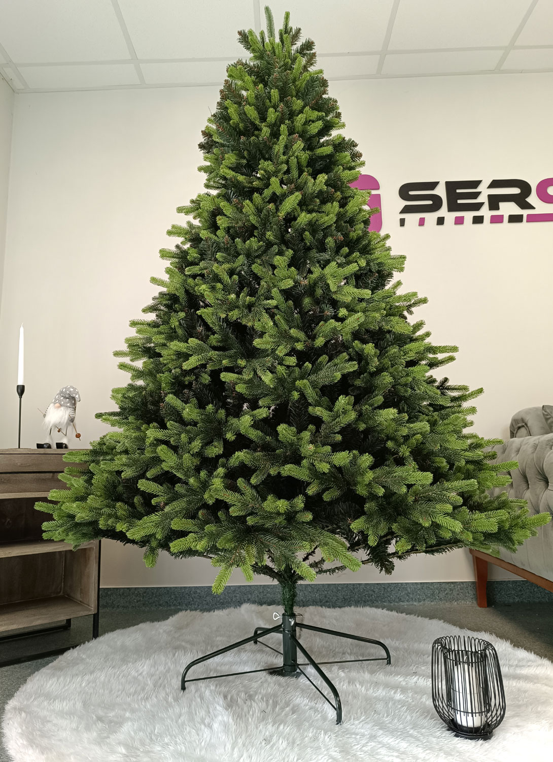 Brad artificial Christmas Deluxe by Sersimo, Carpati cu varfuri verzi, 2D+3D, 250cm Household NewTrend
