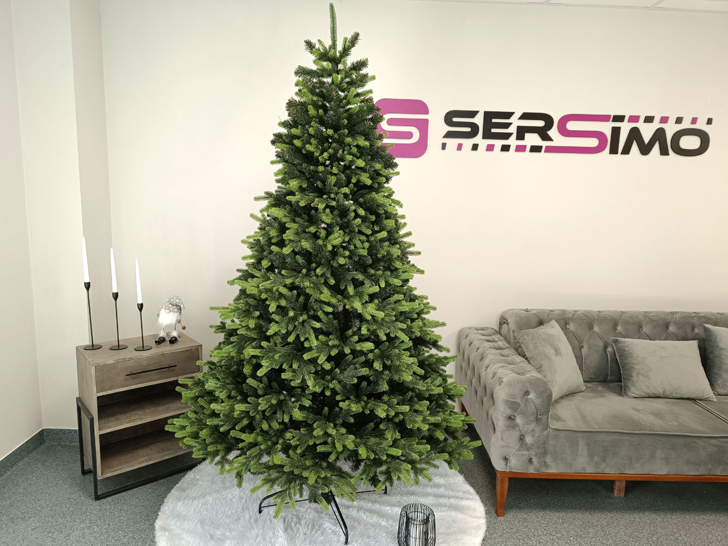 Brad artificial Christmas Deluxe by Sersimo, Carpati cu varfuri verzi, 2D+3D, 250cm Household NewTrend