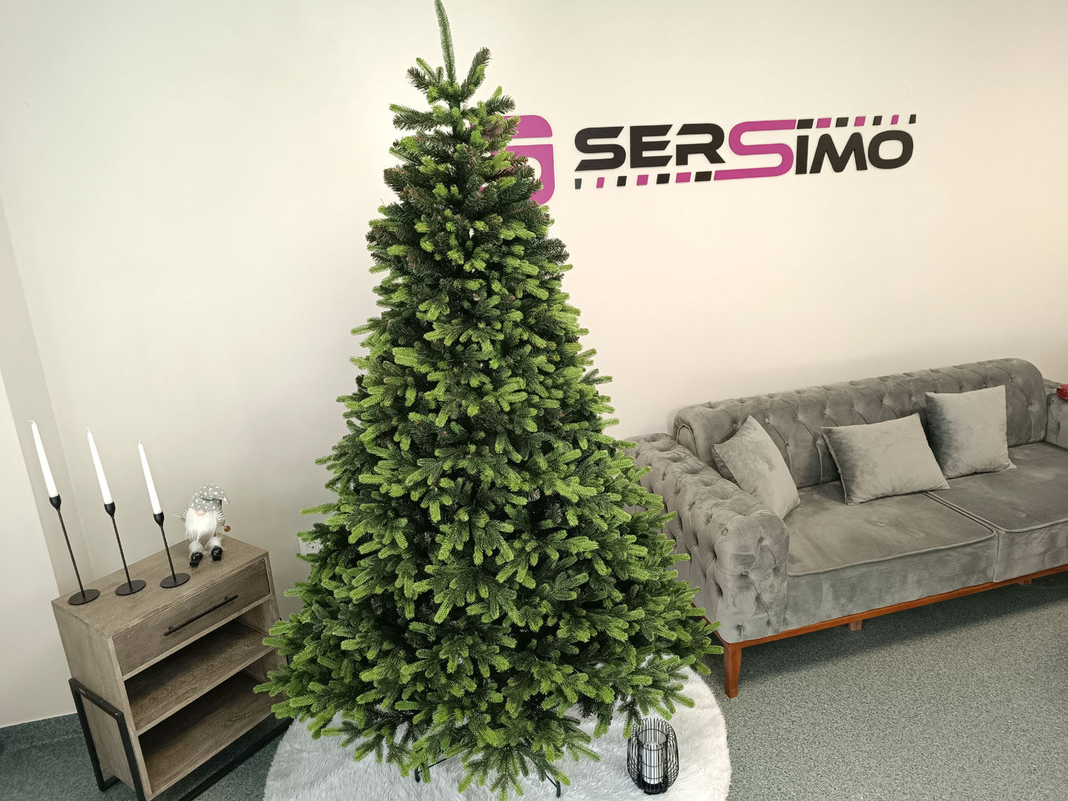 Brad artificial Christmas Deluxe by Sersimo, Carpati cu varfuri verzi, 2D+3D, 250cm Household NewTrend