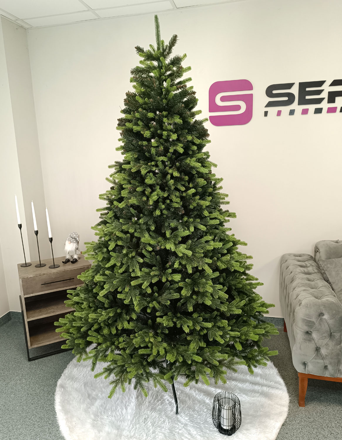 Brad artificial Christmas Deluxe by Sersimo, Carpati cu varfuri verzi, 2D+3D, 250cm Household NewTrend