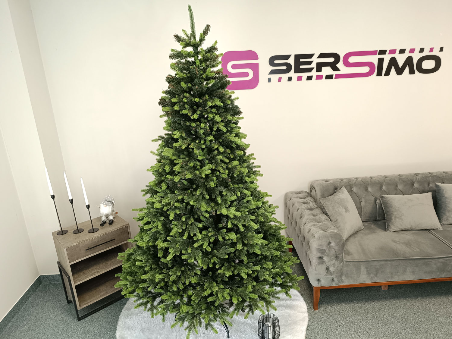 Brad artificial Christmas Deluxe by Sersimo, Carpati cu varfuri verzi, 2D+3D, 250cm Household NewTrend