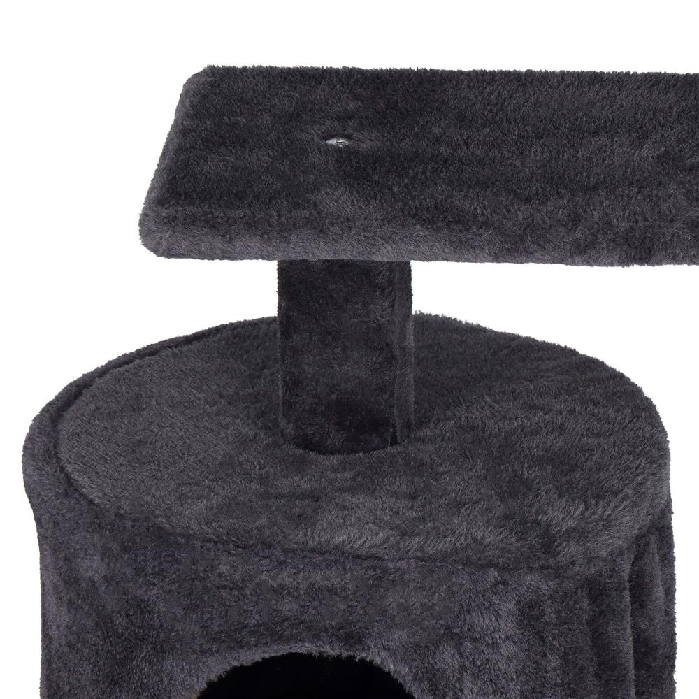 Ansamblu de joaca pentru pisici, cu loc pentru zgariat, ascuns, culcus, minge, 87cm, grafit Household NewTrend