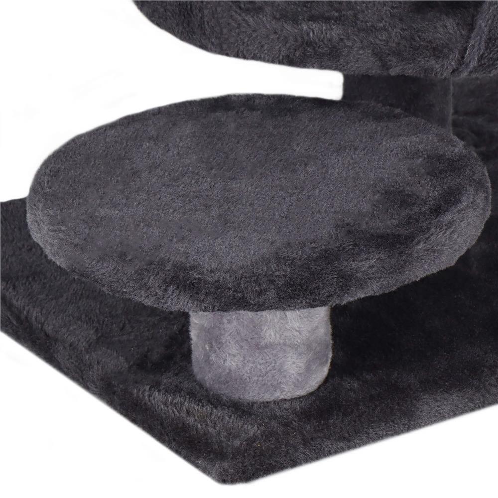 Ansamblu de joaca pentru pisici, cu loc pentru zgariat, ascuns, culcus, minge, 87cm, grafit Household NewTrend