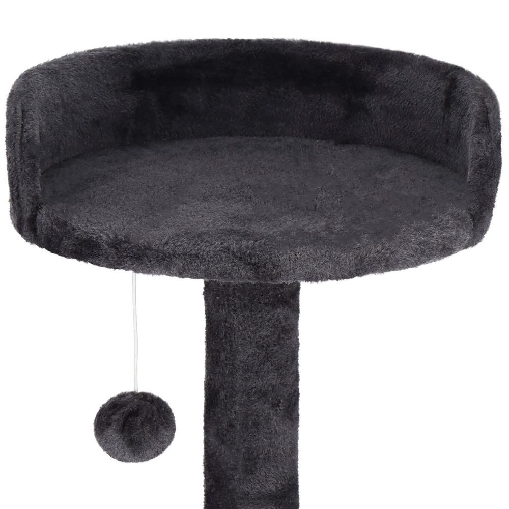 Ansamblu de joaca pentru pisici, cu loc pentru zgariat, ascuns, culcus, minge, 87cm, grafit Household NewTrend