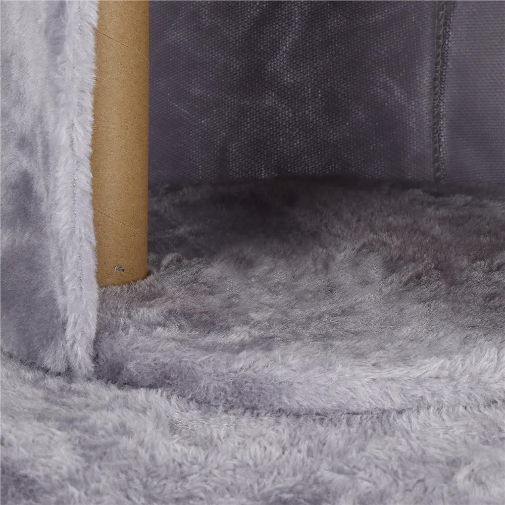 Ansamblu de joaca pentru pisici, cu loc pentru zgariat, ascuns, culcus, mingi, 127cm, gri Household NewTrend