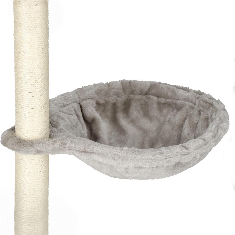Ansamblu de joaca pentru pisici, cu loc pentru zgariat, ascuns, culcus, soricei, 108cm, gri Household NewTrend