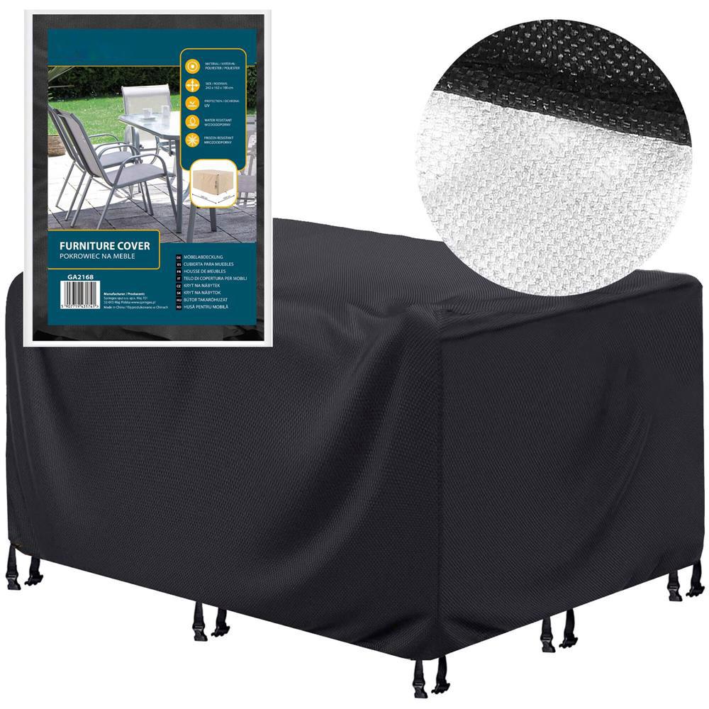 Husa mobilier gradina, impermeabila, cu protectie UV, 242x162x100cm, negru Household NewTrend