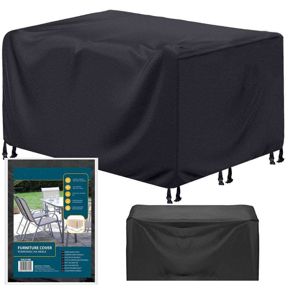 Husa mobilier gradina, impermeabila, cu protectie UV, 242x162x100cm, negru Household NewTrend