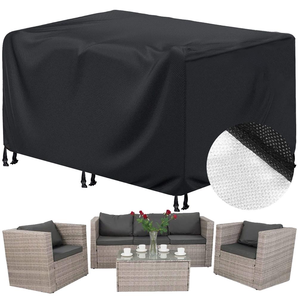 Husa mobilier gradina, impermeabila, cu protectie UV, 242x162x100cm, negru Household NewTrend