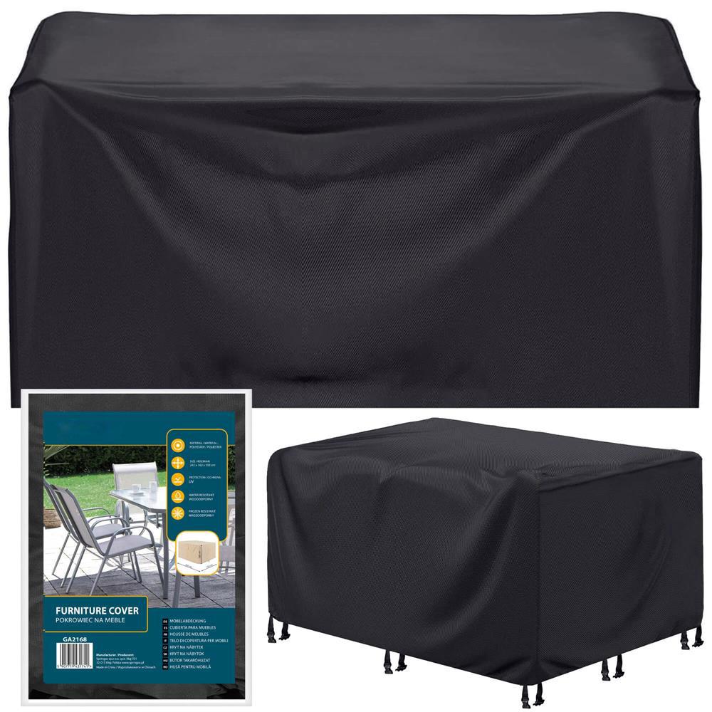 Husa mobilier gradina, impermeabila, cu protectie UV, 242x162x100cm, negru Household NewTrend