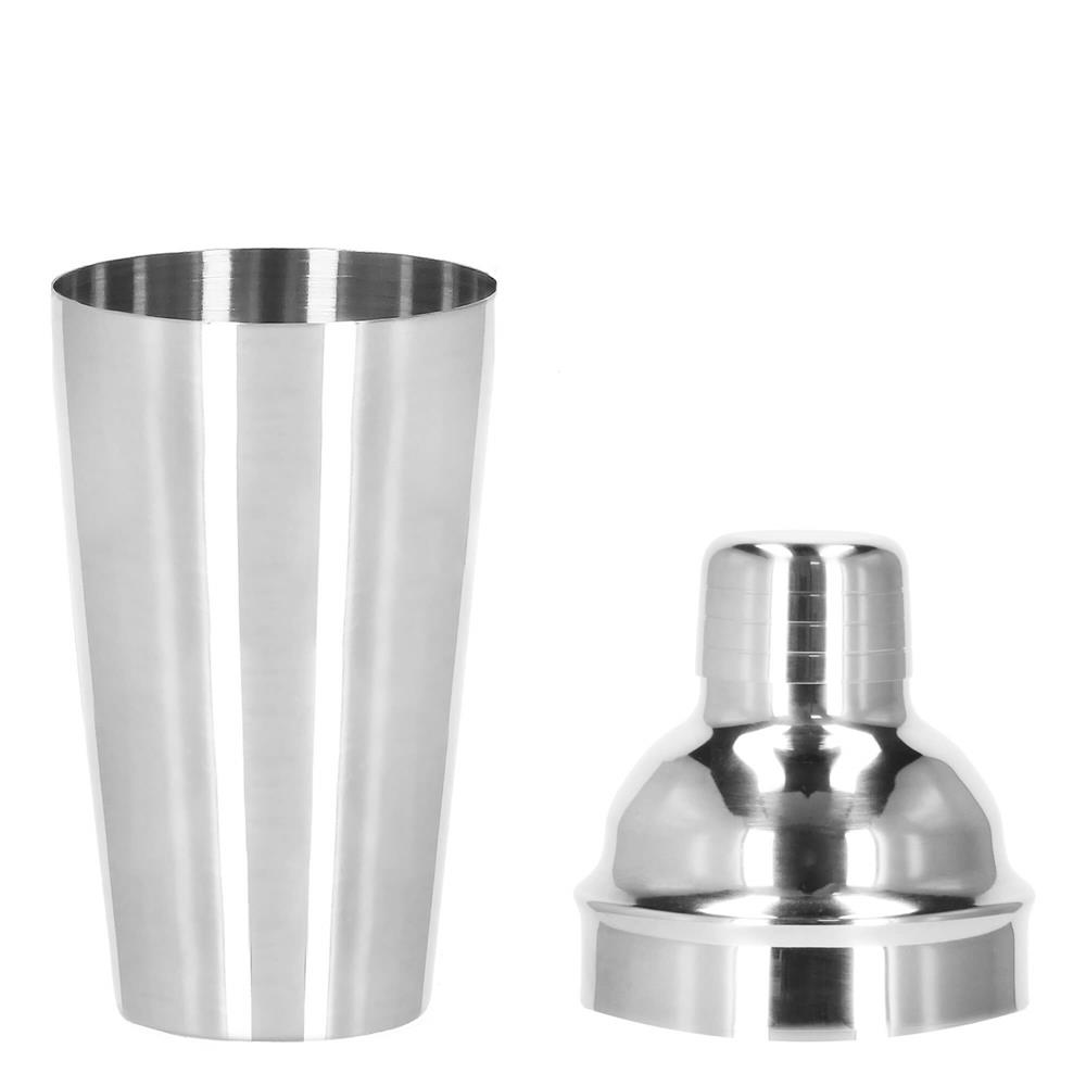 Set Cocktail Shaker Kit pentru barmani 550ml, KI24, suport bambus, 11 piese Household NewTrend