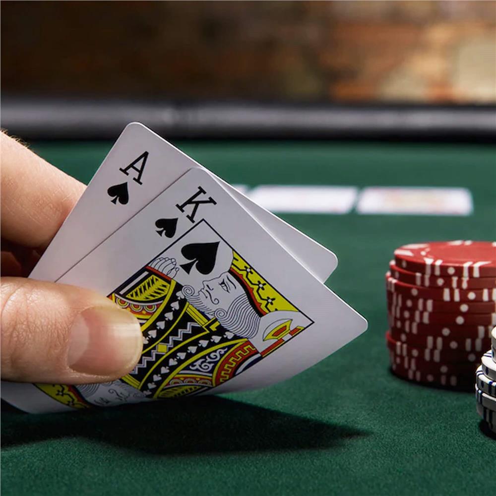 Set de Poker Complex cu 500 de jetoane, covoras verde, 2 seturi de carti, 5 zaruri, in servieta aluminiu Household NewTrend
