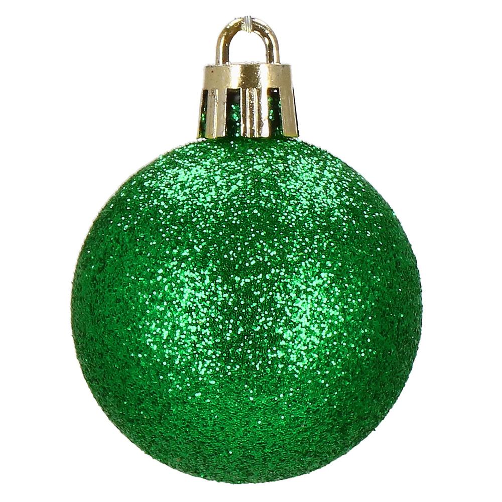 Set globuri de Craciun, 20 bucati, 3 modele, 4cm, verde Household NewTrend