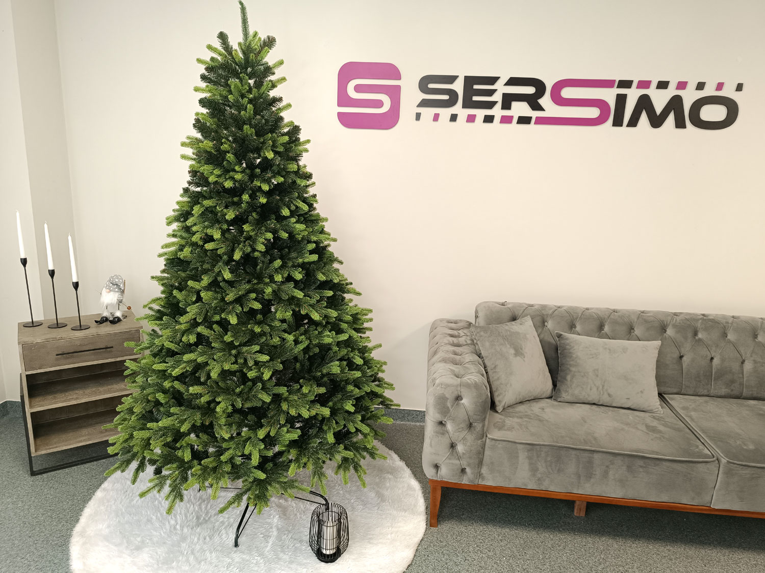 Brad artificial Christmas Deluxe by Sersimo, Carpati cu varfuri verzi, 2D+3D, 210cm Household NewTrend