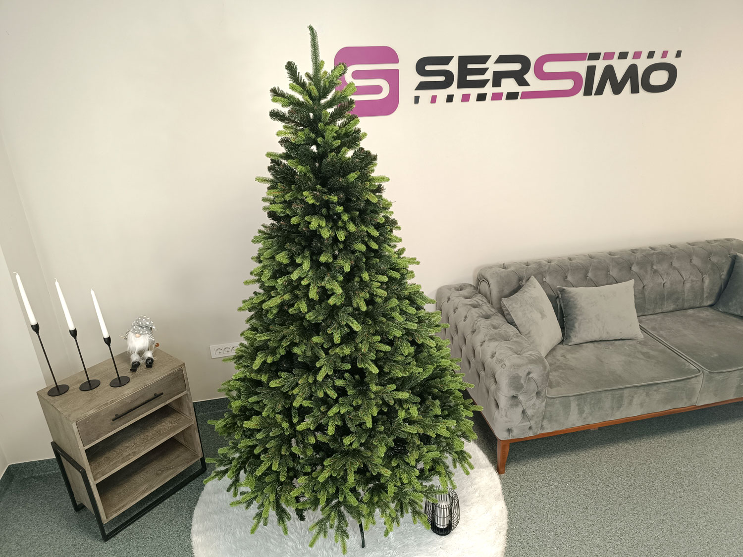 Brad artificial Christmas Deluxe by Sersimo, Carpati cu varfuri verzi, 2D+3D, 210cm Household NewTrend