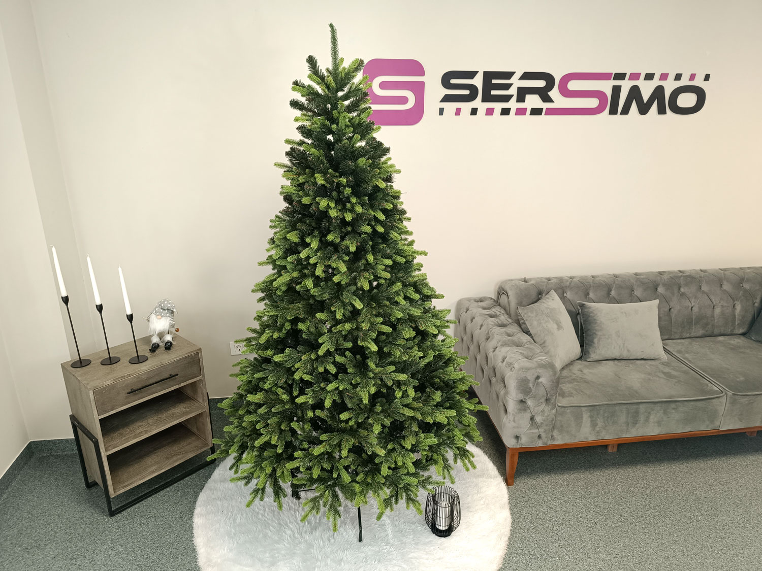 Brad artificial Christmas Deluxe by Sersimo, Carpati cu varfuri verzi, 2D+3D, 210cm Household NewTrend