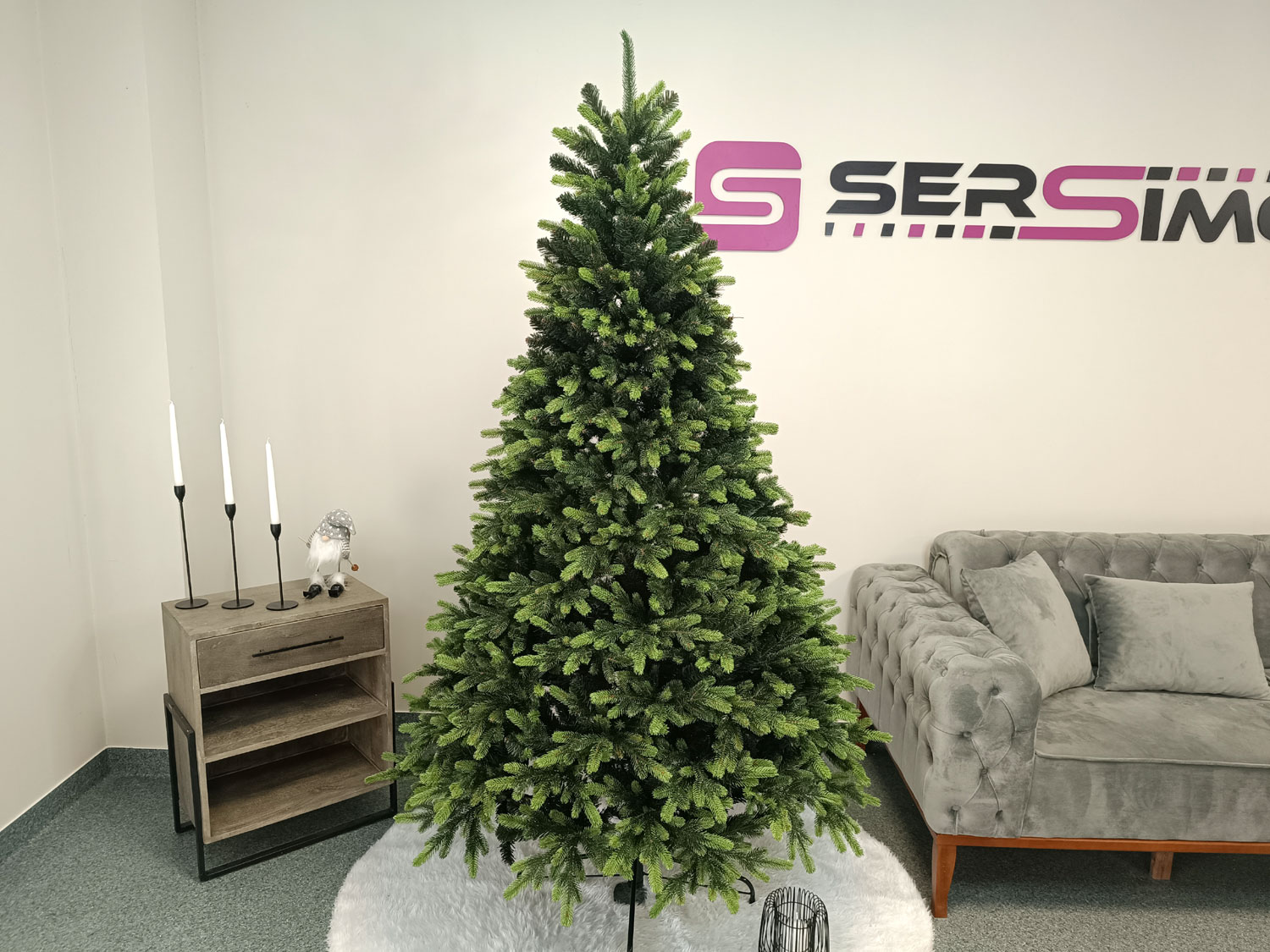 Brad artificial Christmas Deluxe by Sersimo, Carpati cu varfuri verzi, 2D+3D, 210cm Household NewTrend