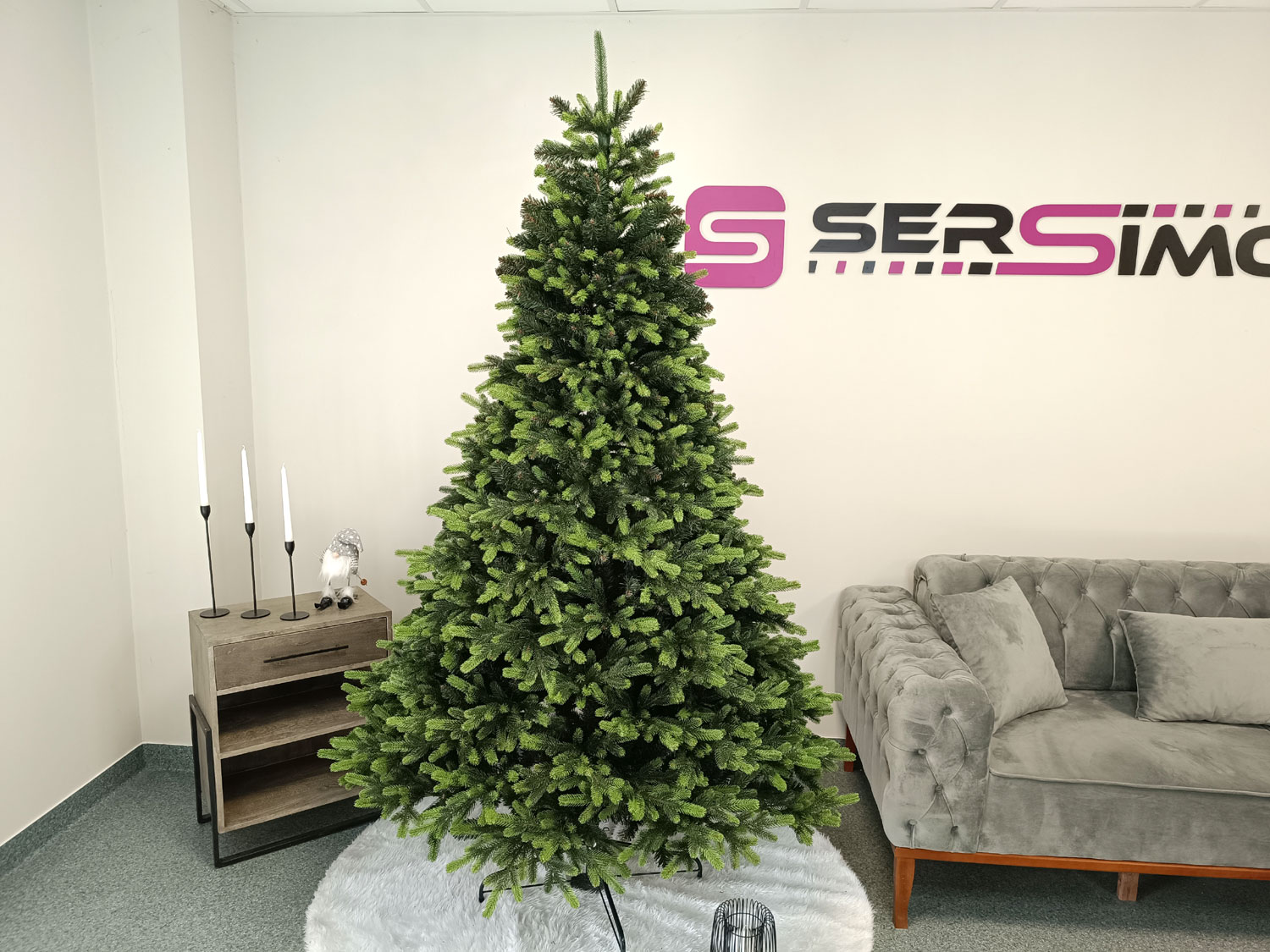 Brad artificial Christmas Deluxe by Sersimo, Carpati cu varfuri verzi, 2D+3D, 230cm Household NewTrend