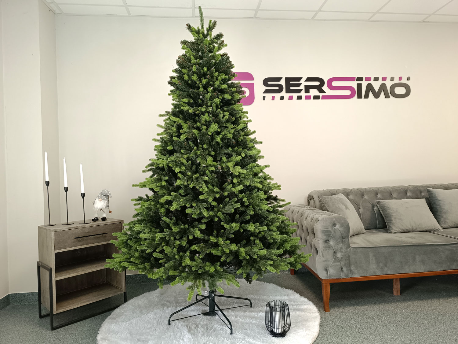 Brad artificial Christmas Deluxe by Sersimo, Carpati cu varfuri verzi, 2D+3D, 230cm Household NewTrend