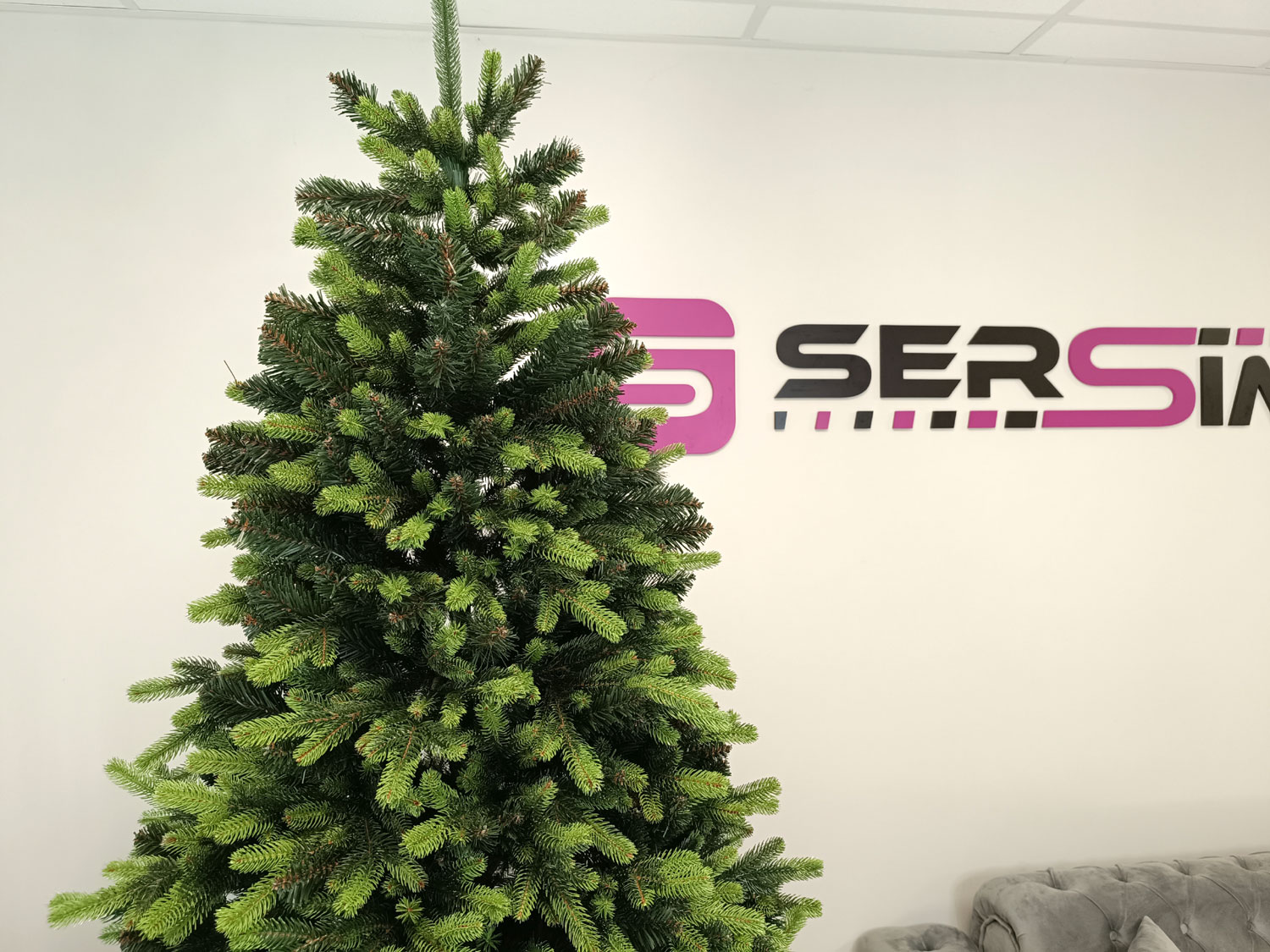 Brad artificial Christmas Deluxe by Sersimo, Carpati cu varfuri verzi, 2D+3D, 230cm Household NewTrend