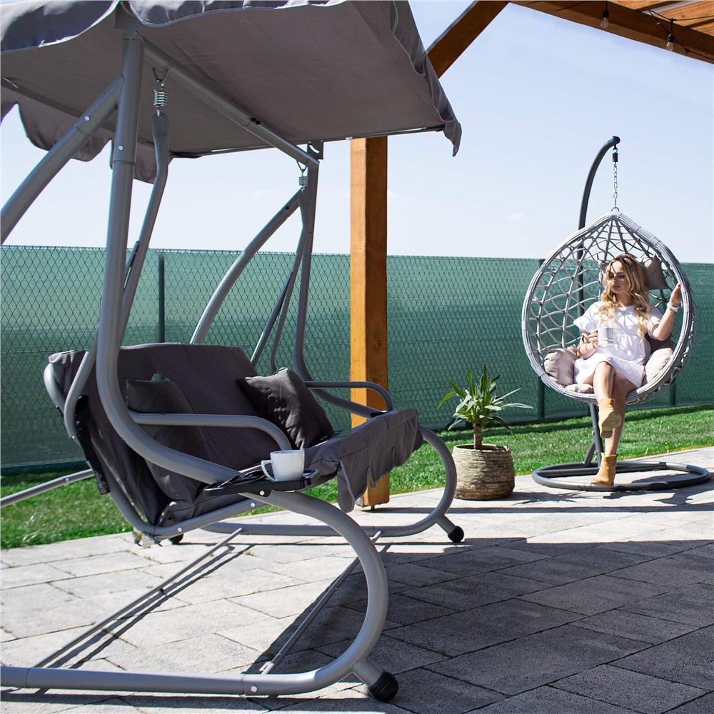 Plasa umbrire si intimitate pentru gard, 1.2m latime, 50m lungime, 140g densitate, gri Household NewTrend