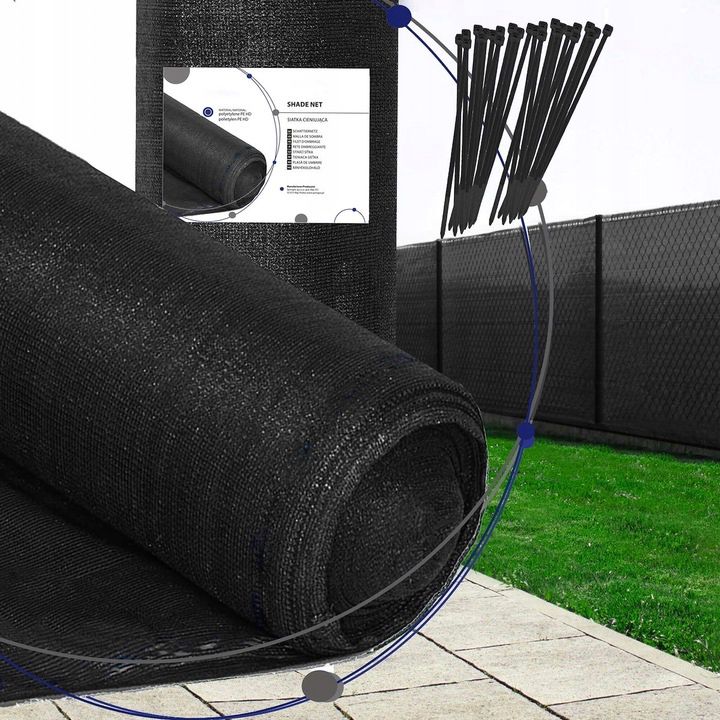Plasa umbrire si intimitate pentru gard, 1.5m latime, 10m lungime, 140g densitate, gri Household NewTrend