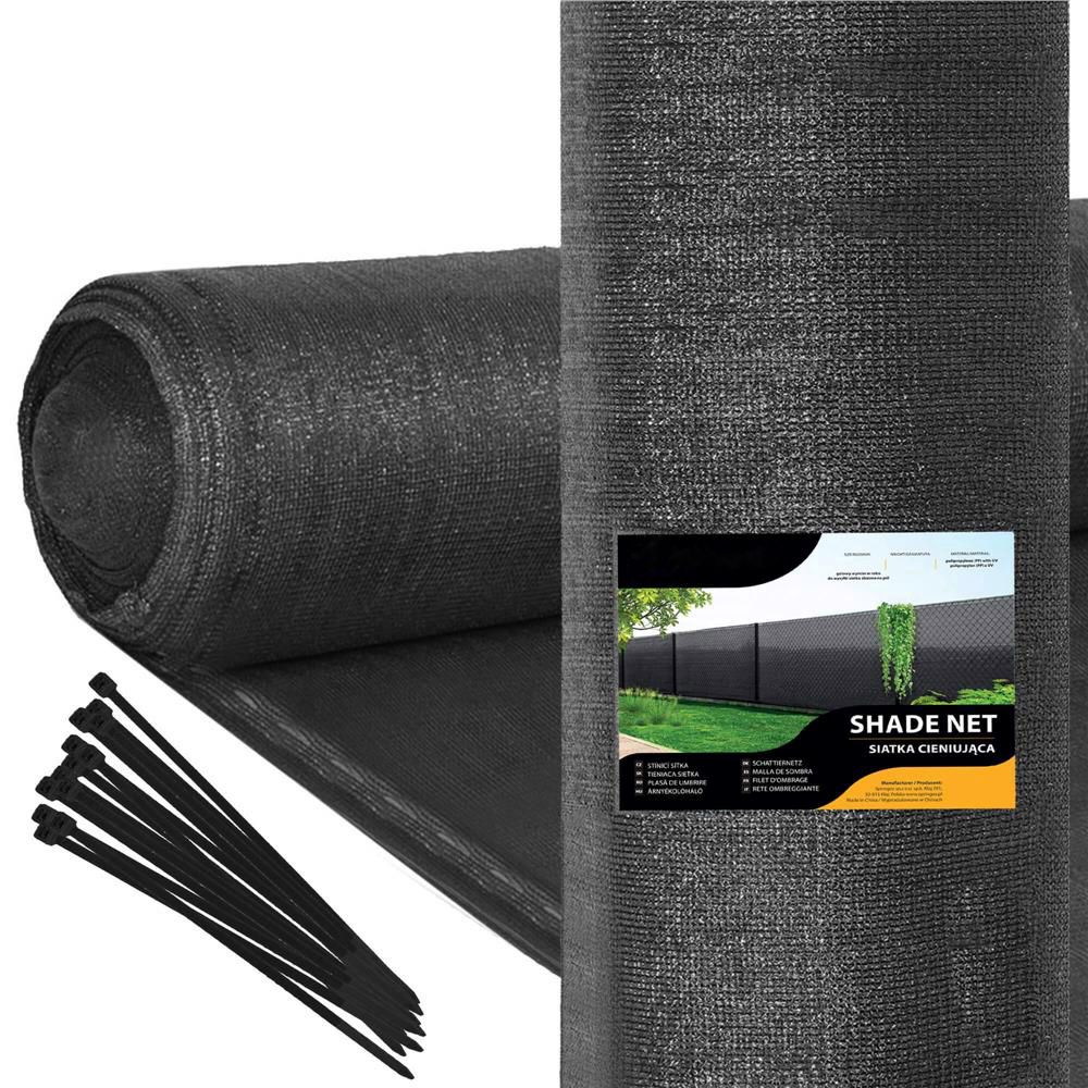 Plasa umbrire si intimitate pentru gard, 1.5m latime, 25m lungime, 185g densitate, gri Household NewTrend