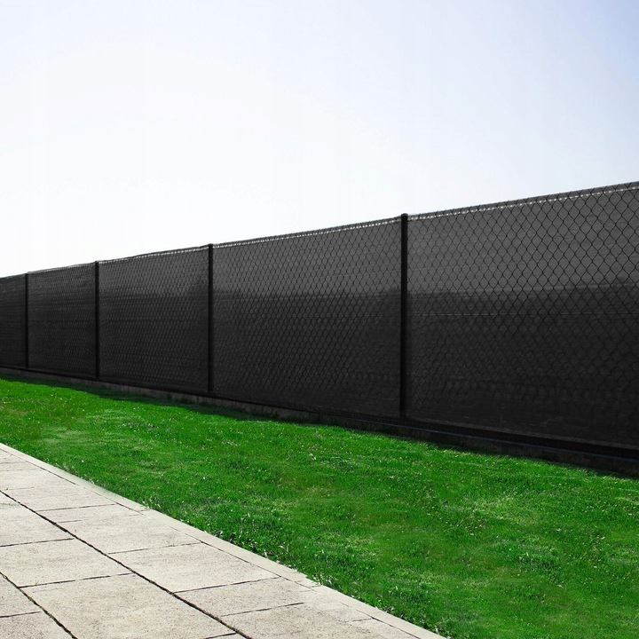 Plasa umbrire si intimitate pentru gard, 1.5m latime, 50m lungime, 140g densitate, gri Household NewTrend