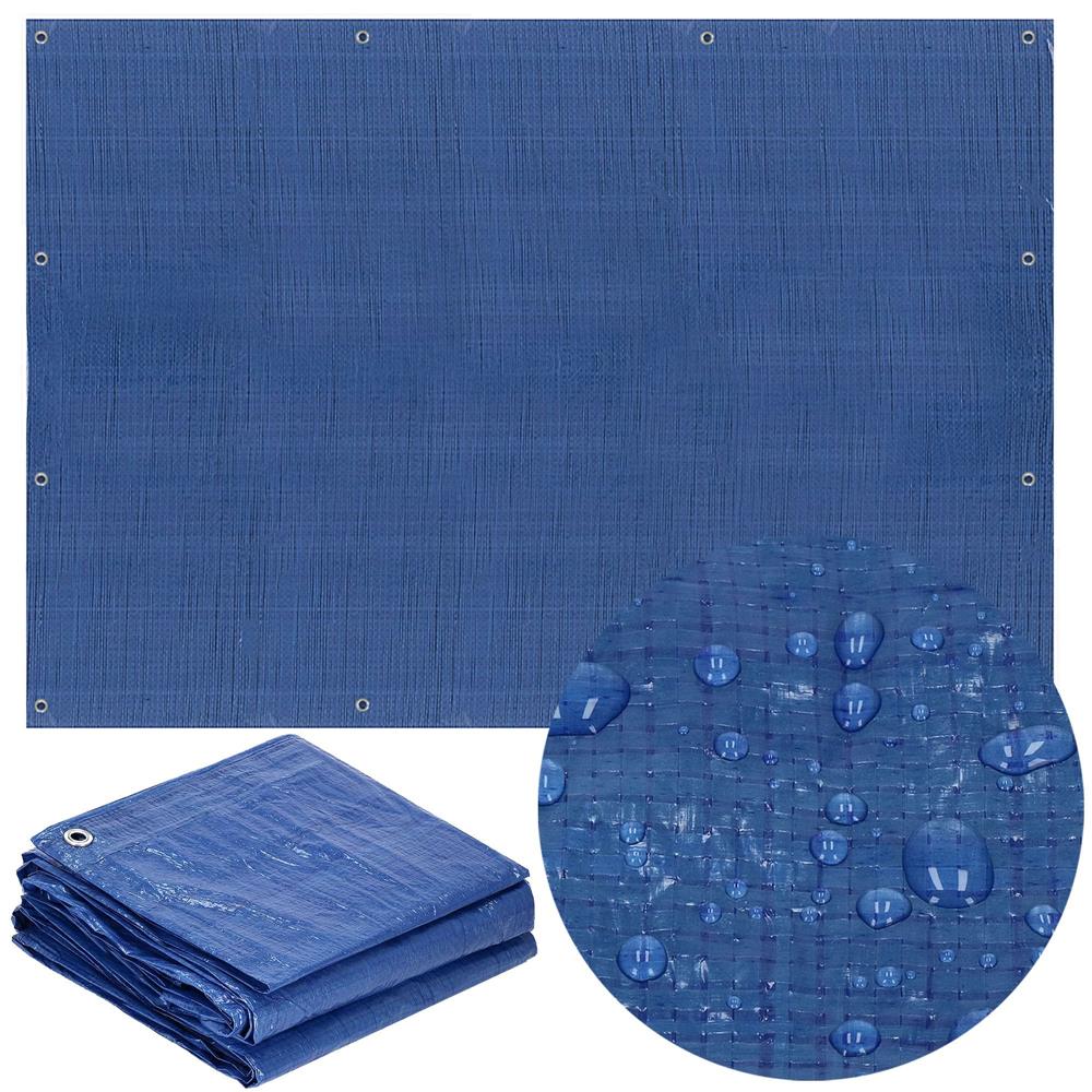 Prelata din polietilena impermeabila laminata, 60g/m2, 8x10m, albastra Household NewTrend