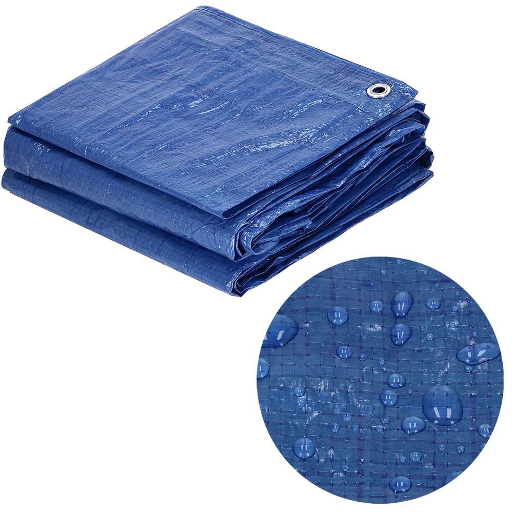 Prelata din polietilena impermeabila laminata, 60g/m2, 8x10m, albastra Household NewTrend