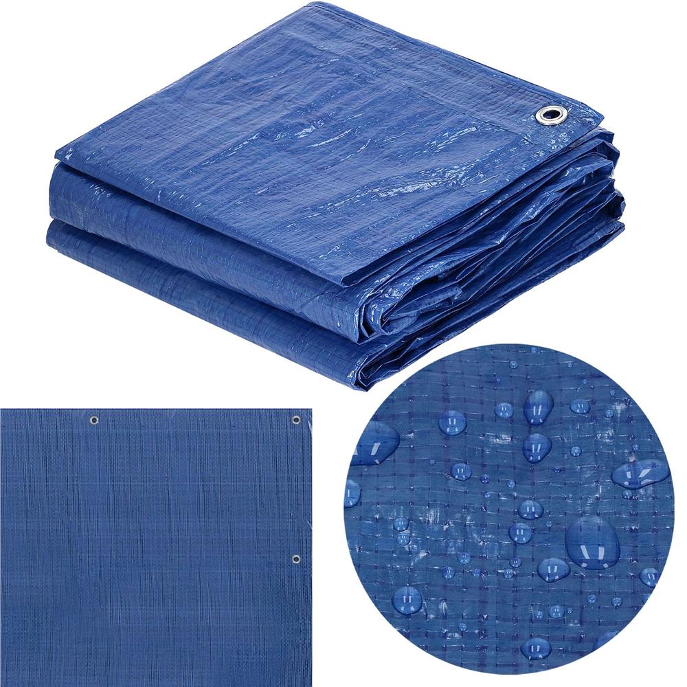 Prelata din polietilena impermeabila laminata, 60g/m2, 8x10m, albastra Household NewTrend