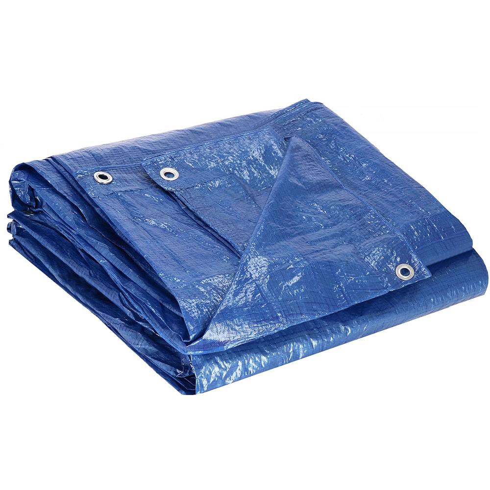 Prelata din polietilena impermeabila laminata, 60g/m2, 8x10m, albastra Household NewTrend