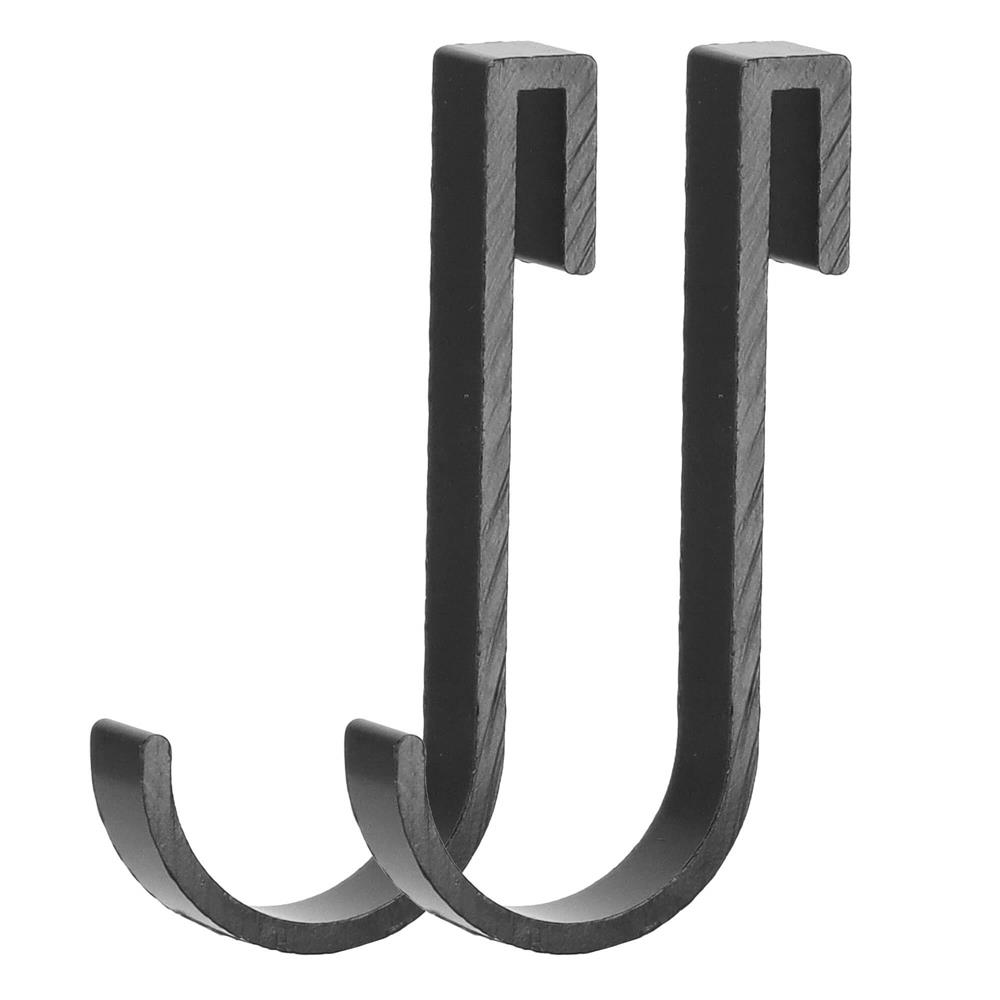 Raft de baie cu 2 agatatori, 2 sisteme instalare pe perete, aluminiu, 32x12x4cm, negru Household NewTrend