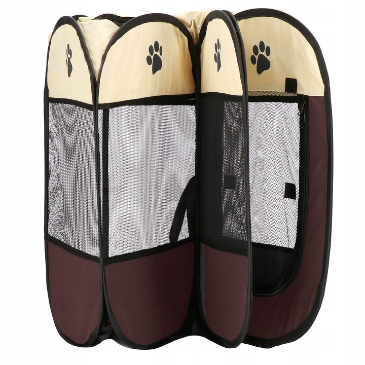 Tarc pliabil pentru animale de companie, diametru 81cm, bej maro Household NewTrend