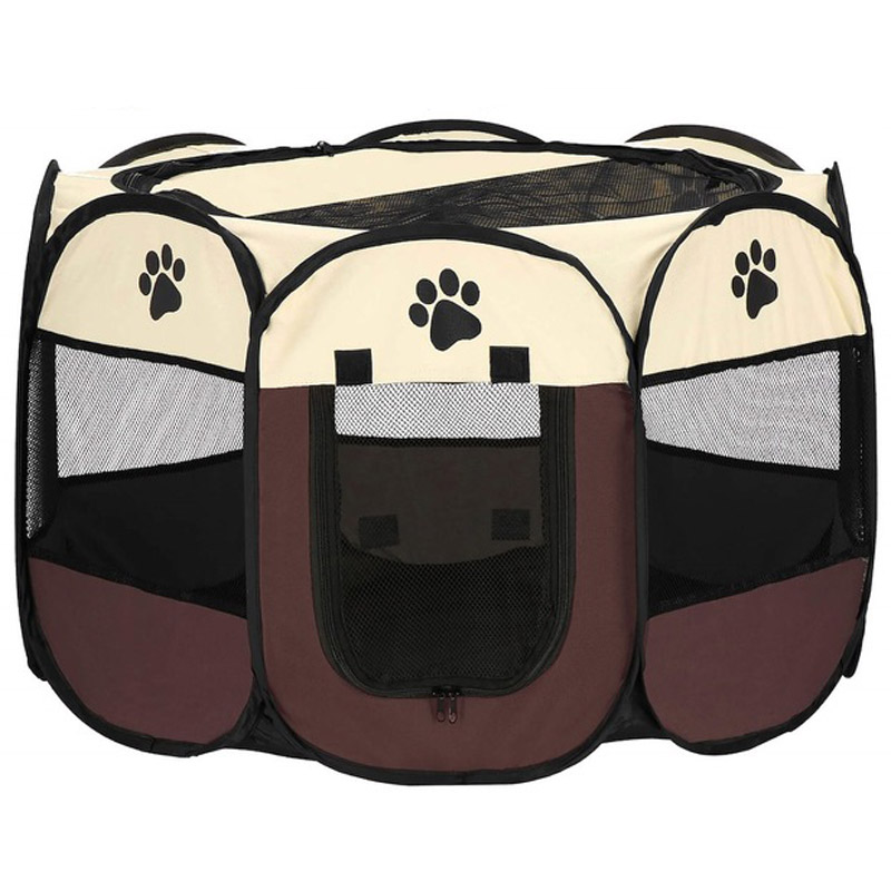 Tarc pliabil pentru animale de companie, diametru 81cm, bej maro Household NewTrend
