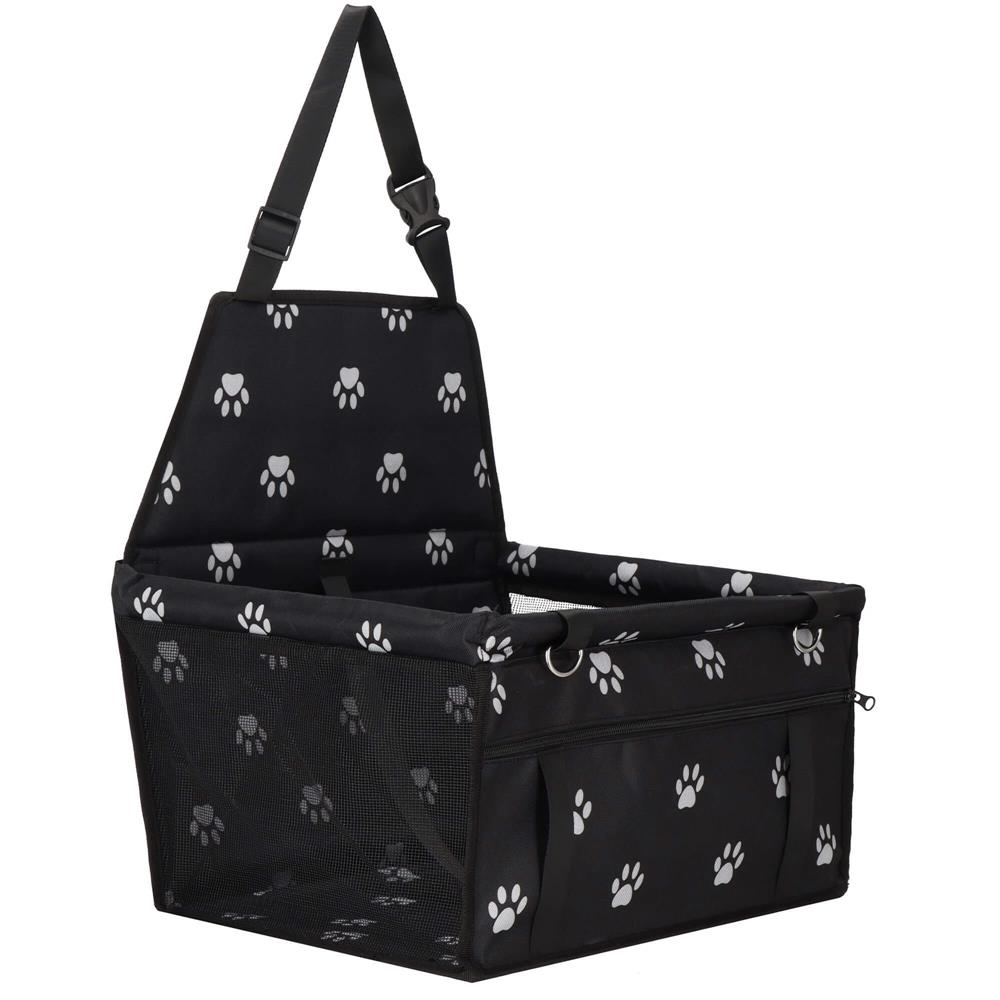 Geanta auto de transport animale de companie, caini si pisci, negru, 40x43x30cm Household NewTrend