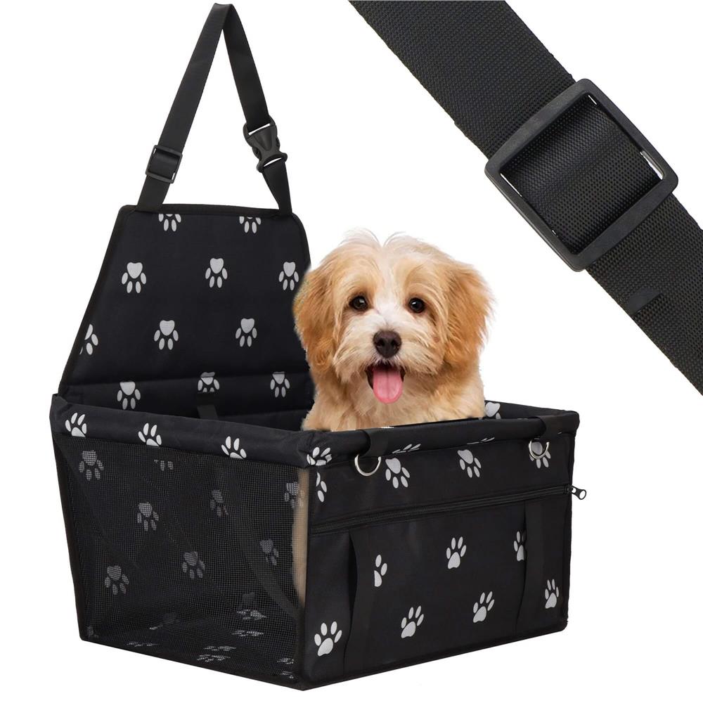 Geanta auto de transport animale de companie, caini si pisci, negru, 40x43x30cm Household NewTrend