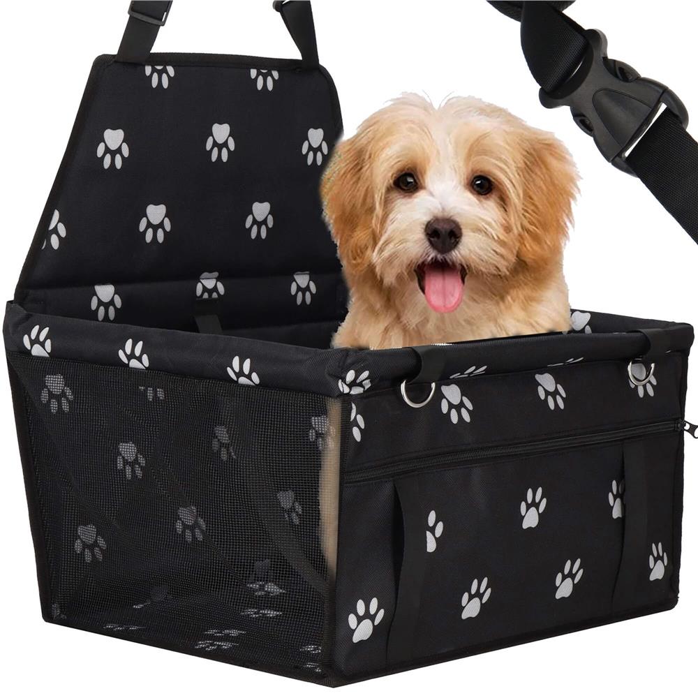 Geanta auto de transport animale de companie, caini si pisci, negru, 40x43x30cm Household NewTrend
