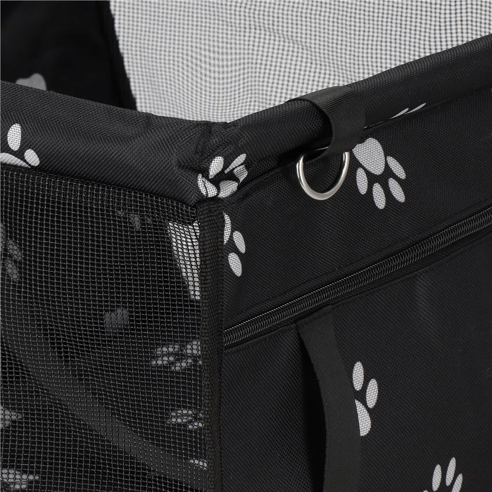 Geanta auto de transport animale de companie, caini si pisci, negru, 40x43x30cm Household NewTrend