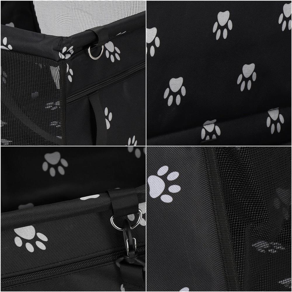 Geanta auto de transport animale de companie, caini si pisci, negru, 40x43x30cm Household NewTrend