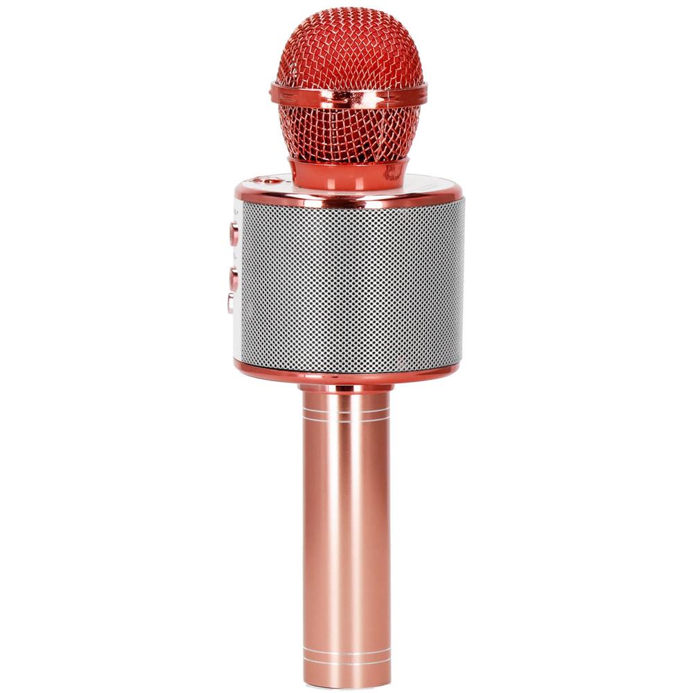 Microfon karaoke copii, wireless, cu acumulator, compatibil iOS si Android, functie de schimbare a vocii, roz Household NewTrend