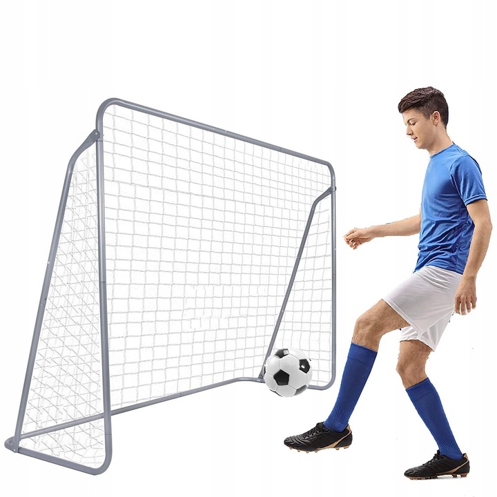 Poarta de fotbal din otel, 170x240cm, profil 32mm, cu elemente de fixare Household NewTrend