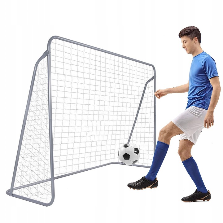 Poarta de fotbal din otel, 170x240cm, profil 32mm, cu elemente de fixare Household NewTrend
