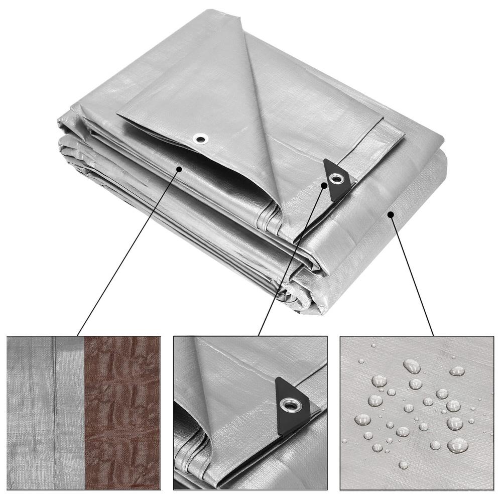 Prelata din polietilena impermeabila laminata, 270g/m2, 3x3m, gri Household NewTrend