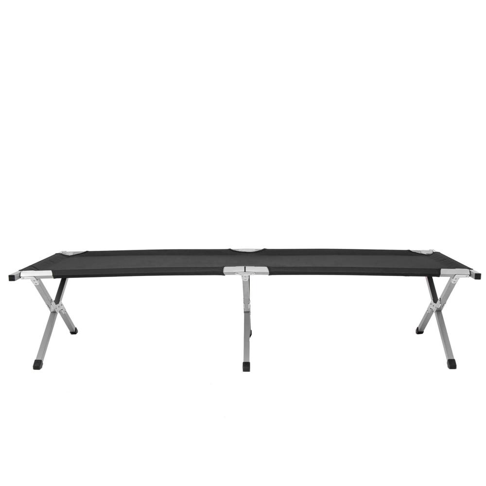 Pat pliant pentru camping, structura metalica, 190x74x42cm, 150kg, negru Household NewTrend