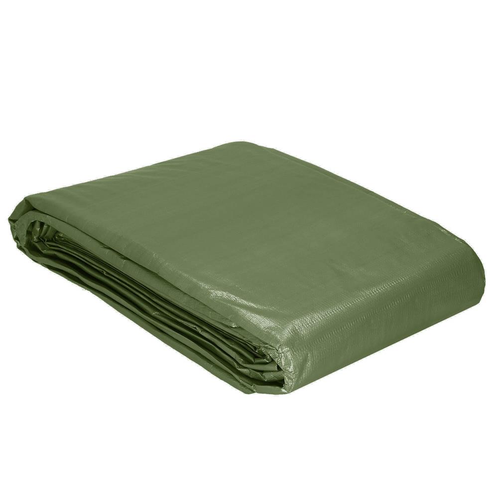 Prelata din polietilena impermeabila laminata, 120g/m2, 4x8m, verde Household NewTrend