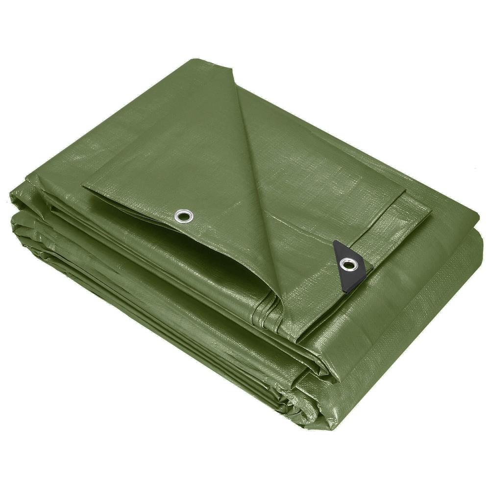 Prelata din polietilena impermeabila laminata, 120g/m2, 5x8m, verde Household NewTrend